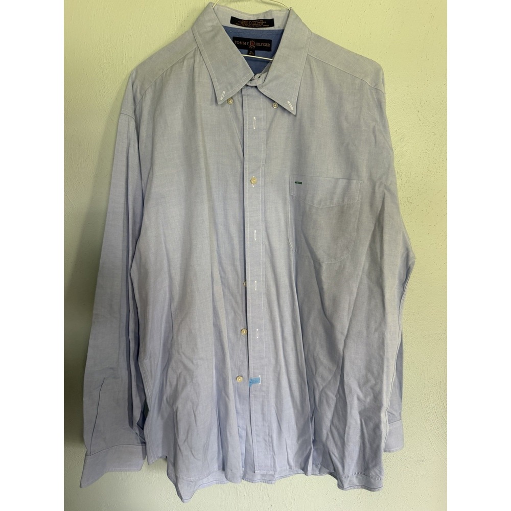 Tommy Hilfiger long-sleeve button-down shirt single chest pocket Sz XL